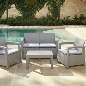 SET CORFU SOFA-EXT-1 DARK GREY